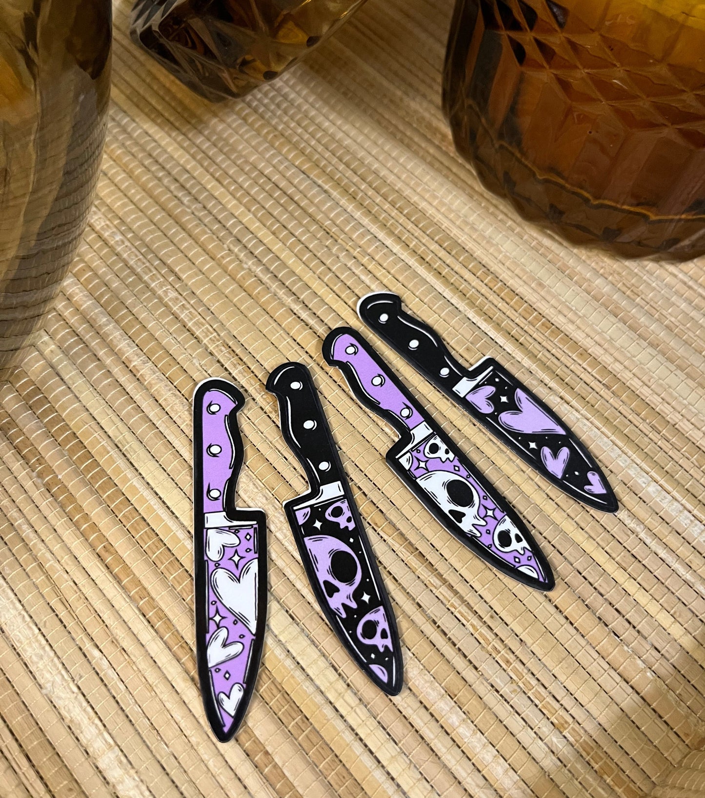 Creepy Valentine Knife Stickers - Bundle !
