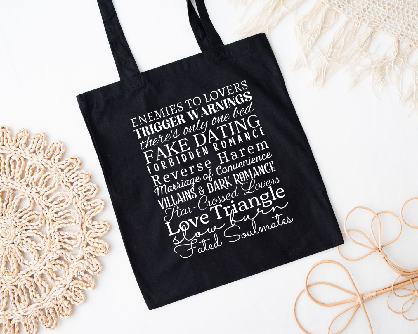 Book Tropes Tote Bag