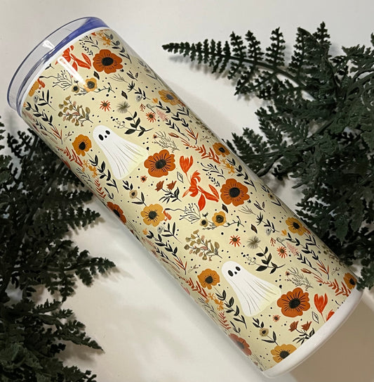 Vintage Floral Ghostie Tumbler