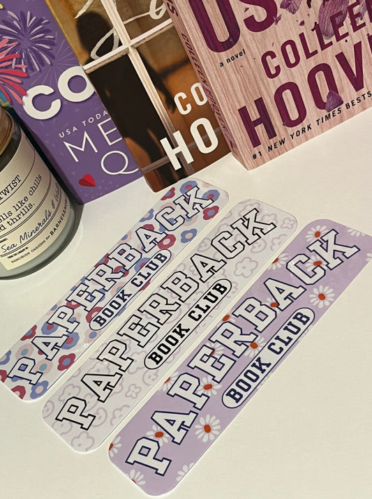 Paperback Book Club Bookmark