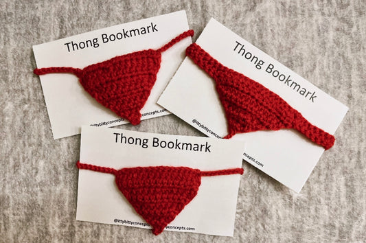 Crochet Book Thong Bookmarks