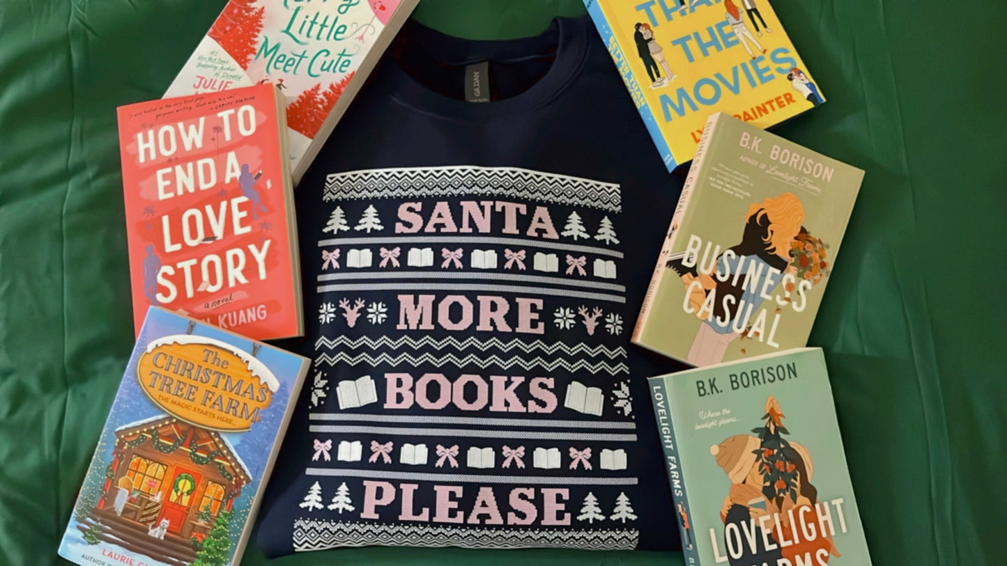 Santa More Books Please Crewneck