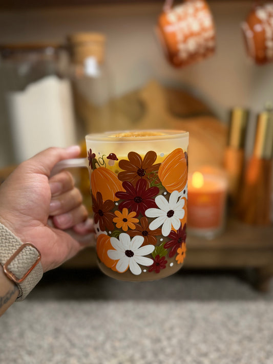 Floral Pumpkin Mug