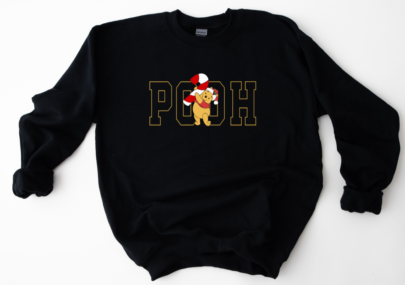 Pooh Candy Cane Crewneck