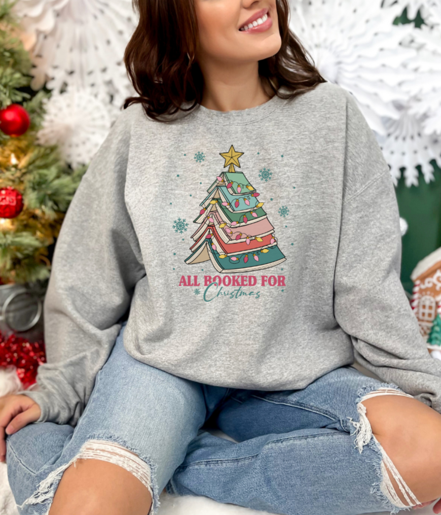 All Booked For Christmas Crewneck