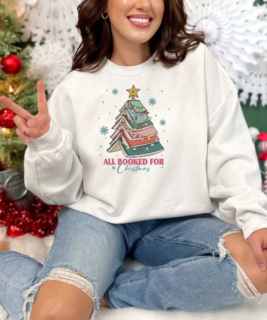 All Booked For Christmas Crewneck