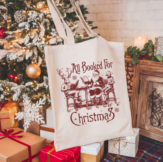 All Booked For Christmas Tote Bag