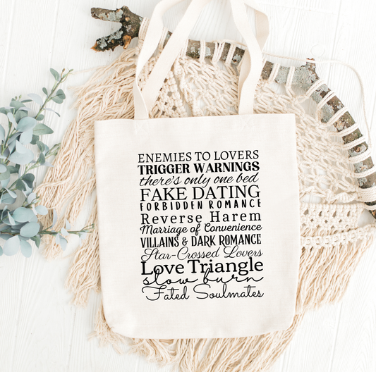 Book Tropes Tote Bag