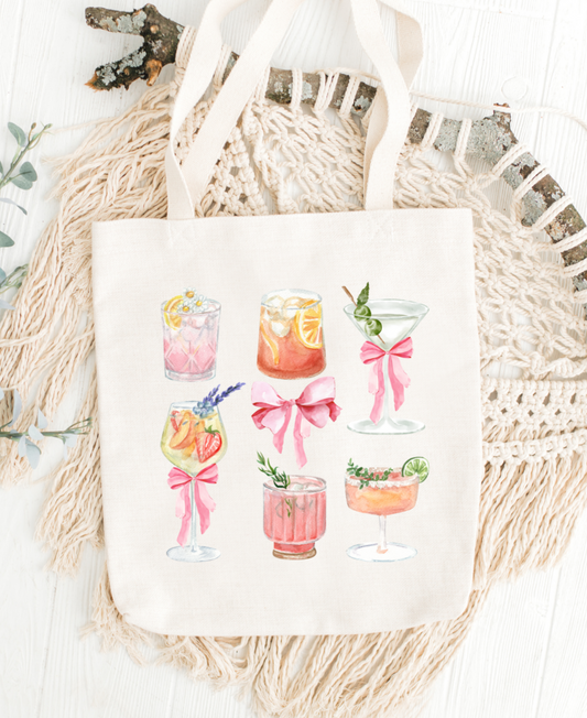 Girly Drinks Tote Bag